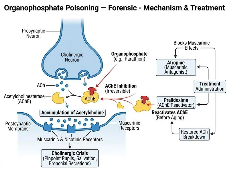 Organophosphate Poisoning — Forensic diagram