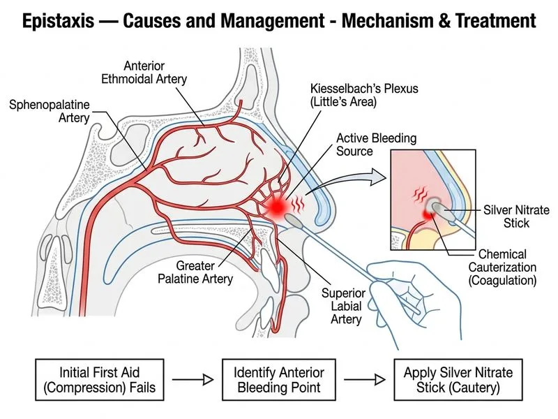 Epistaxis — Causes and Management diagram