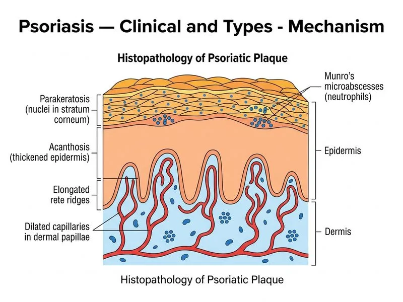 Psoriasis — Clinical and Types diagram