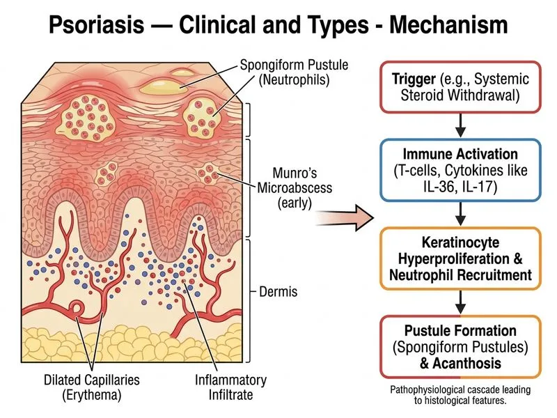 Psoriasis — Clinical and Types diagram