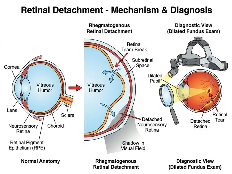 Retinal Detachment diagram