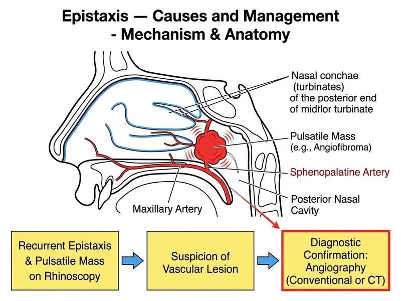 Epistaxis — Causes and Management diagram