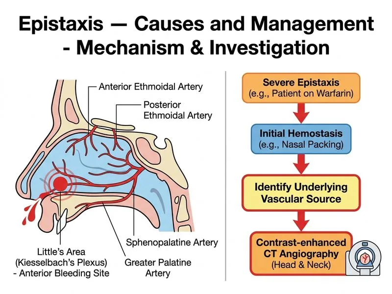Epistaxis — Causes and Management diagram