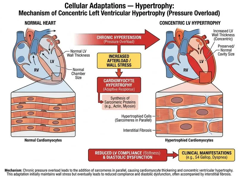 Cellular Adaptations — Hyperplasia, Hypertrophy diagram