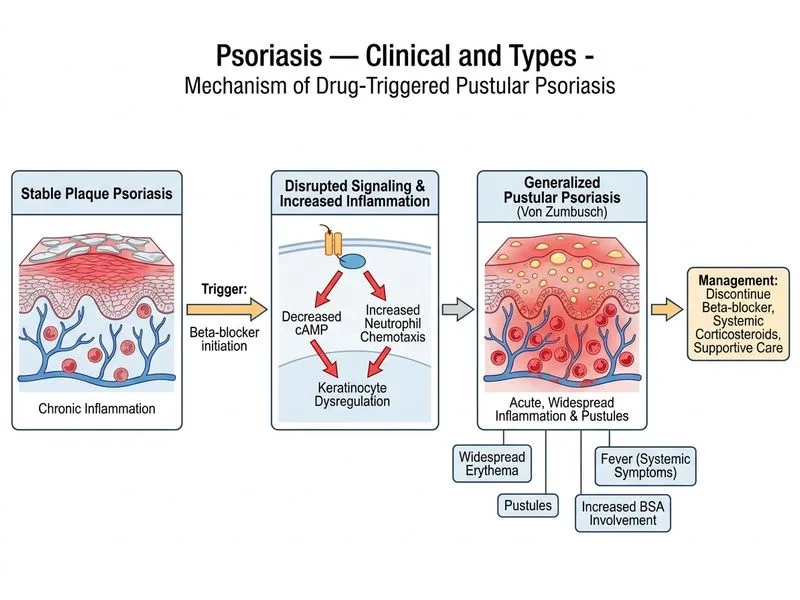 Psoriasis — Clinical and Types diagram