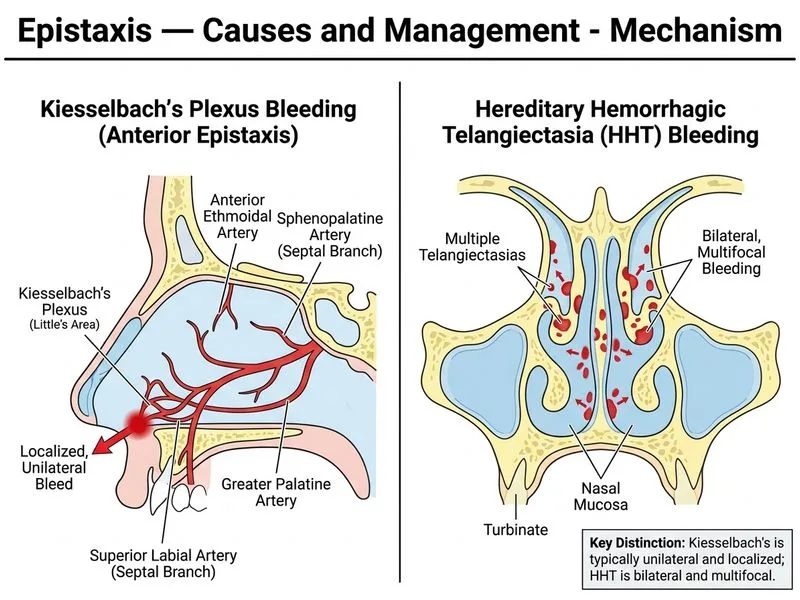 Epistaxis — Causes and Management diagram