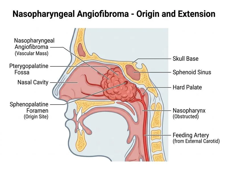 Nasopharyngeal Angiofibroma diagram