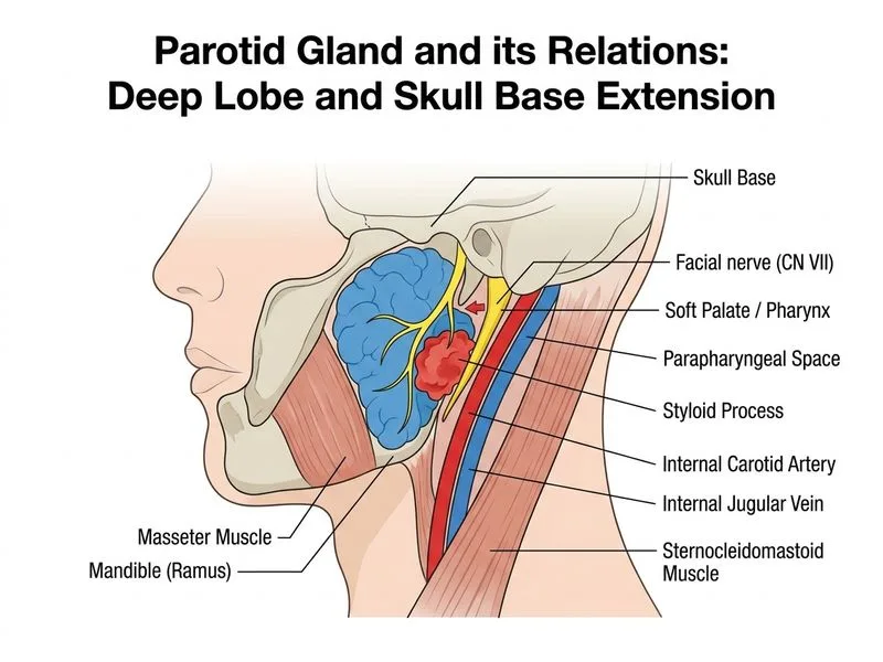 Parotid Gland and its Relations diagram