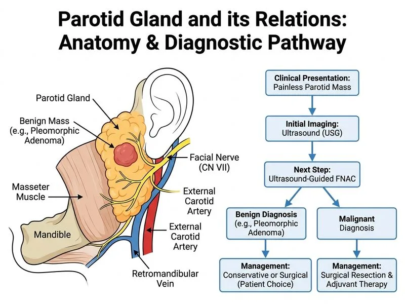 Parotid Gland and its Relations diagram