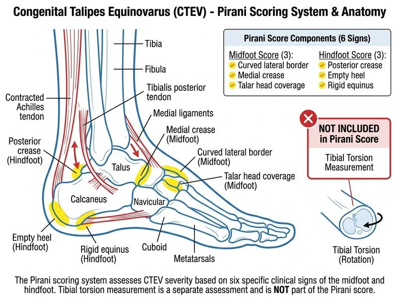 Congenital Talipes Equinovarus (CTEV) diagram