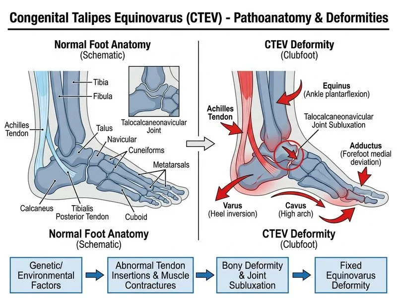 Congenital Talipes Equinovarus (CTEV) diagram