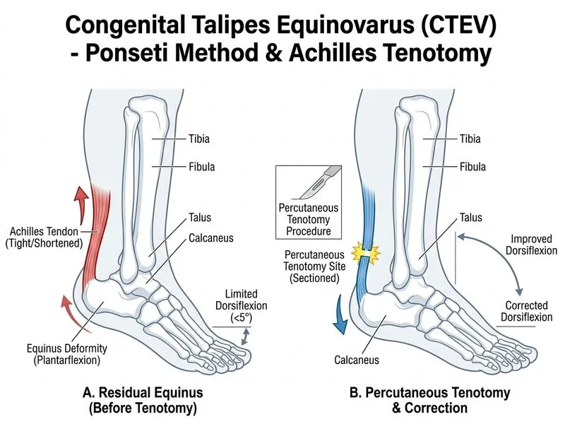 Congenital Talipes Equinovarus (CTEV) diagram