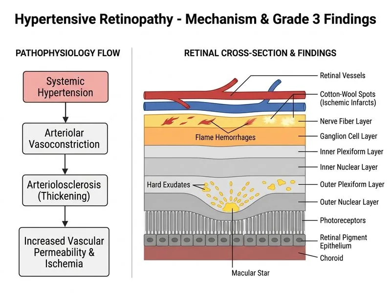 Hypertensive Retinopathy diagram