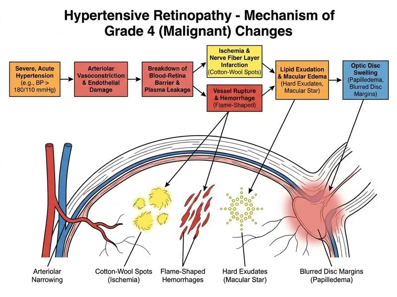Hypertensive Retinopathy diagram