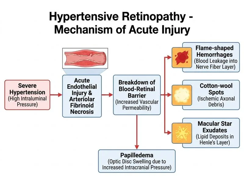 Hypertensive Retinopathy diagram