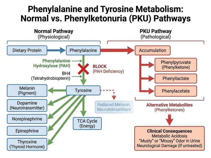 Phenylalanine and Tyrosine Metabolism diagram