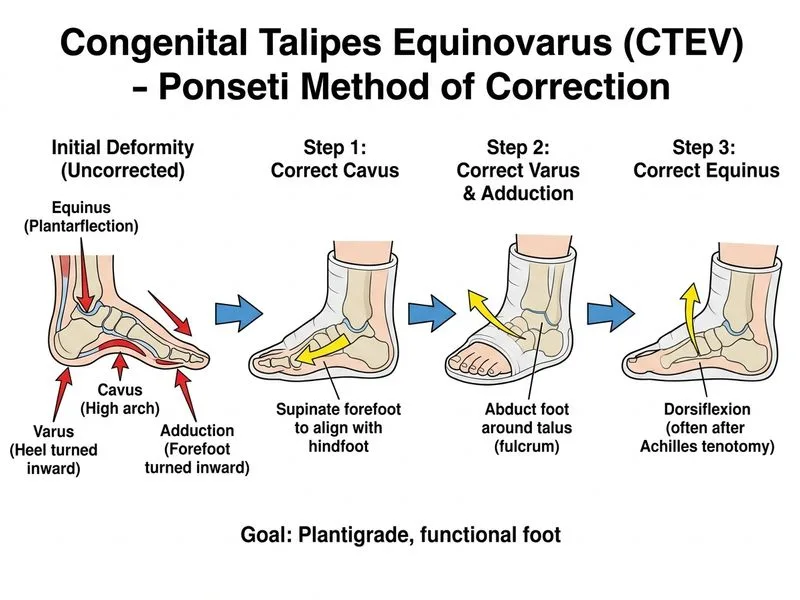 Congenital Talipes Equinovarus (CTEV) diagram