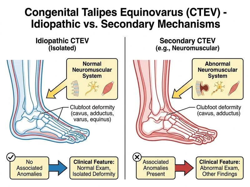 Congenital Talipes Equinovarus (CTEV) diagram