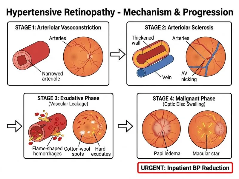 Hypertensive Retinopathy diagram