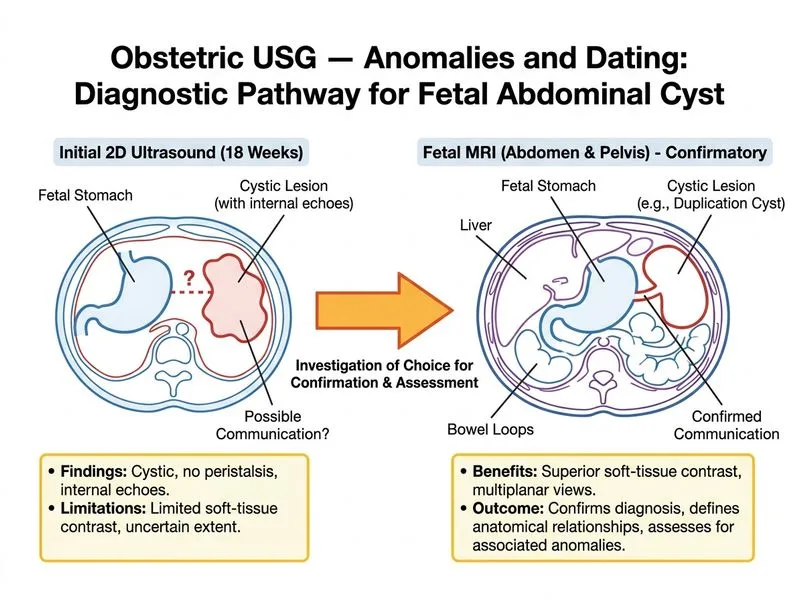 Obstetric USG — Anomalies and Dating diagram
