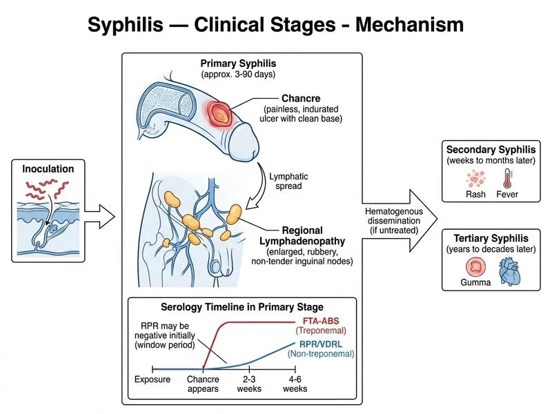 Syphilis — Clinical Stages diagram