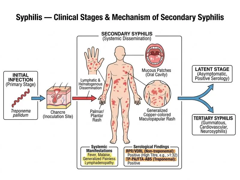 Syphilis — Clinical Stages diagram