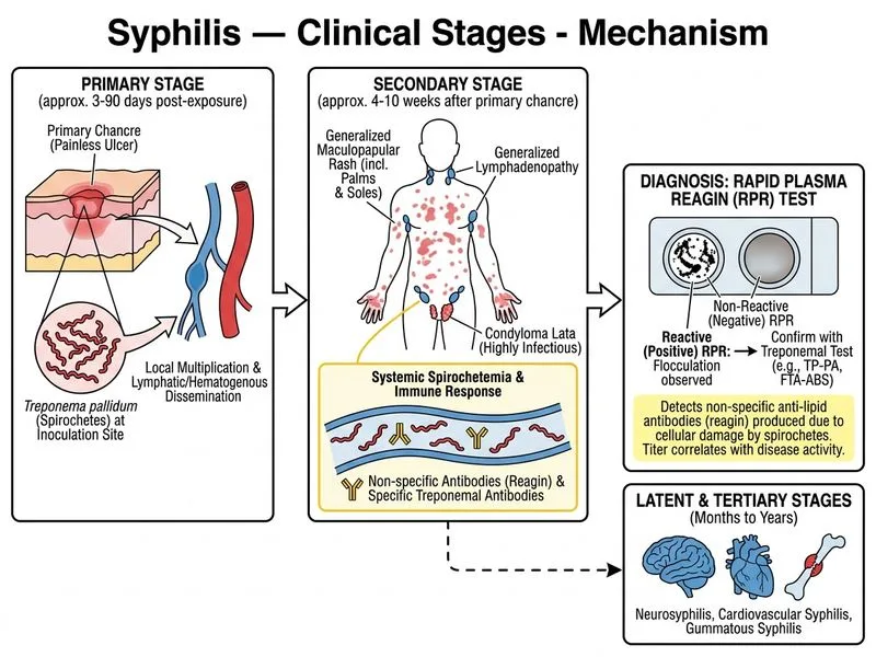 Syphilis — Clinical Stages diagram