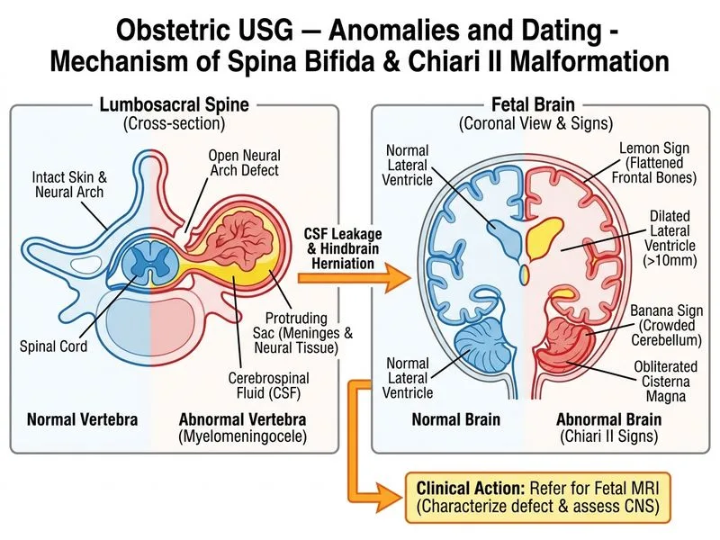 Obstetric USG — Anomalies and Dating diagram