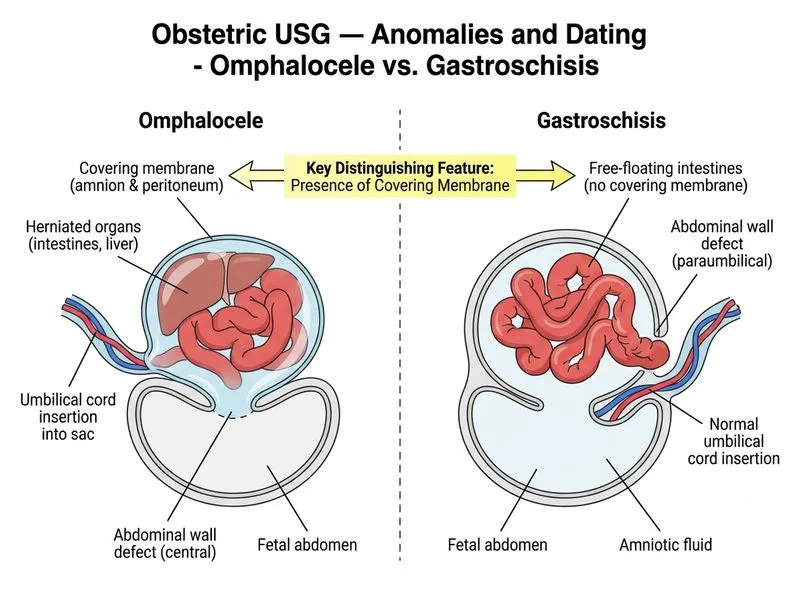 Obstetric USG — Anomalies and Dating diagram