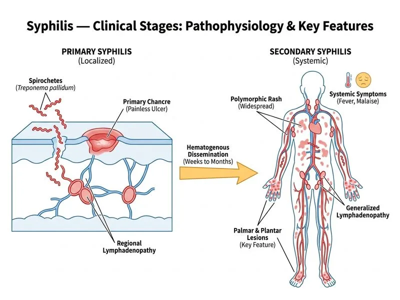 Syphilis — Clinical Stages diagram