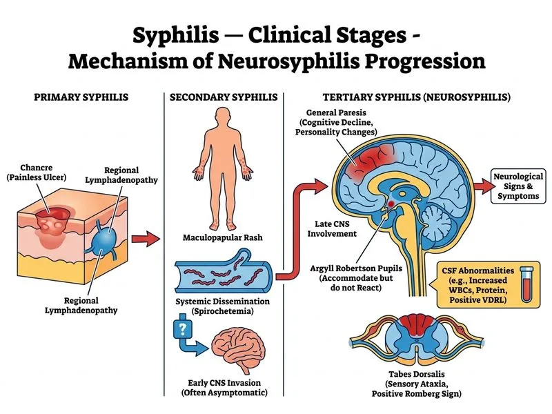 Syphilis — Clinical Stages diagram
