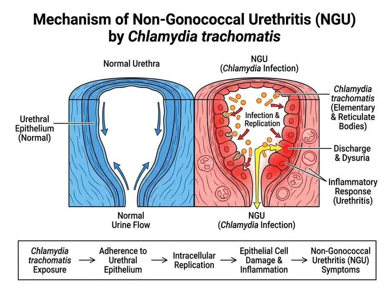 Gonorrhea and Chlamydia — Genital diagram