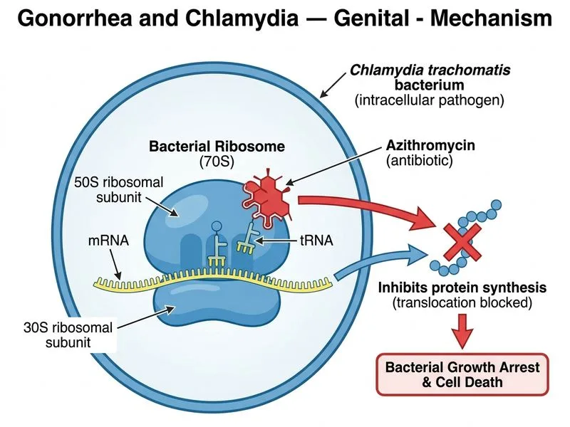 Gonorrhea and Chlamydia — Genital diagram