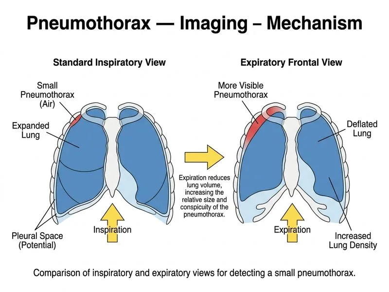 Pneumothorax — Imaging diagram