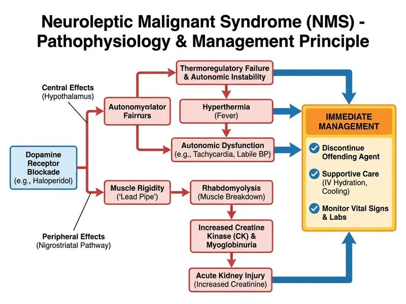 Serotonin Syndrome and NMS diagram