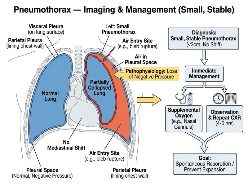 Pneumothorax — Imaging diagram