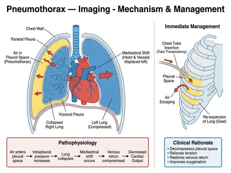 Pneumothorax — Imaging diagram