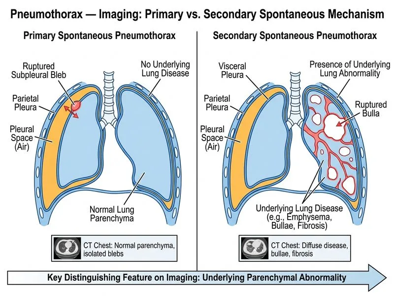 Pneumothorax — Imaging diagram