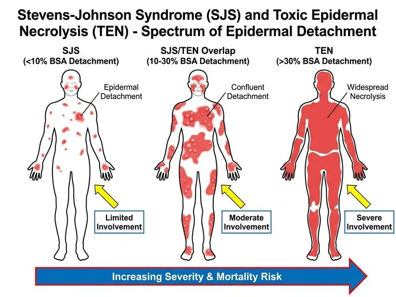 Stevens-Johnson Syndrome and TEN diagram