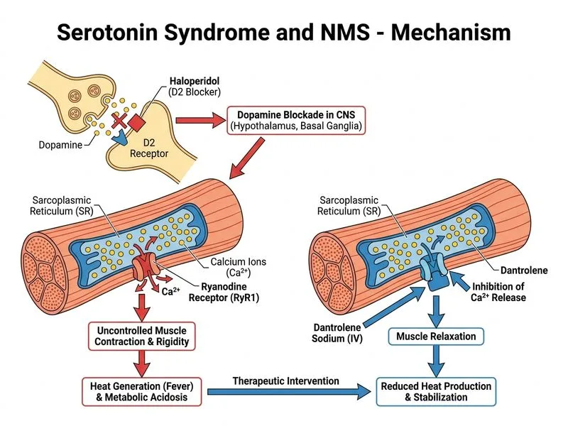 Serotonin Syndrome and NMS diagram