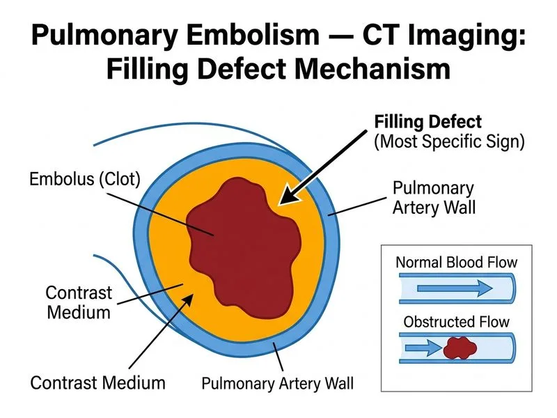 Pulmonary Embolism — CT Imaging diagram