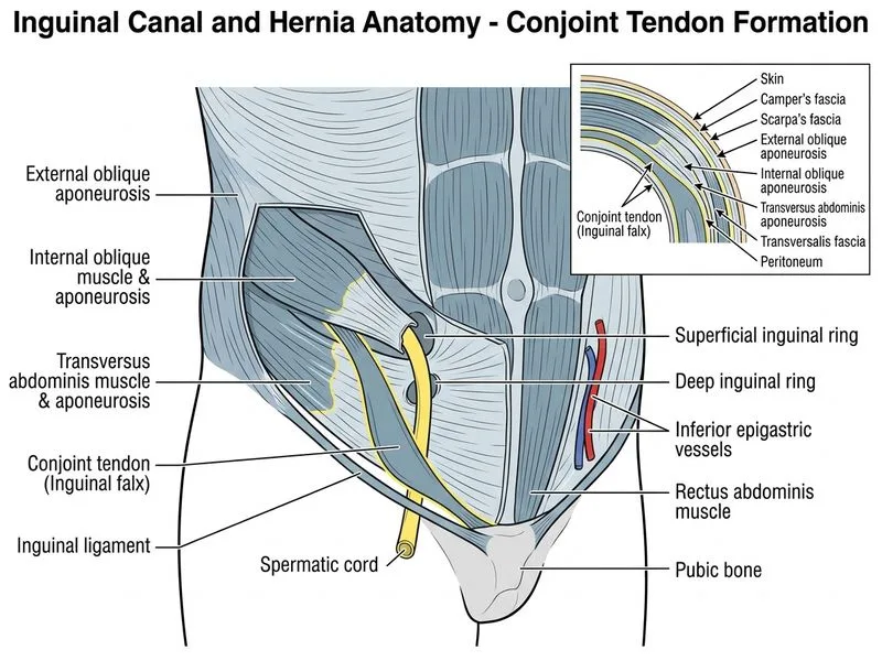 Inguinal Canal and Hernia Anatomy diagram
