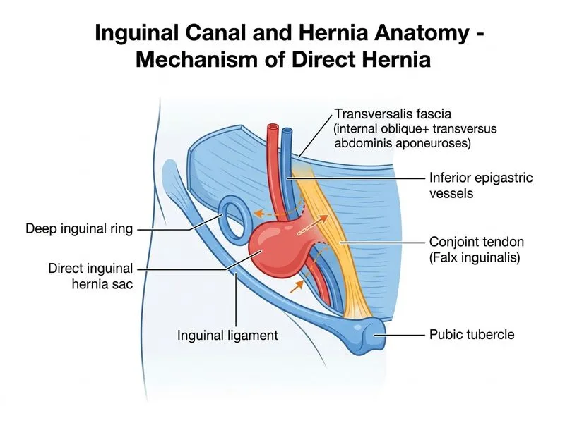 Inguinal Canal and Hernia Anatomy diagram