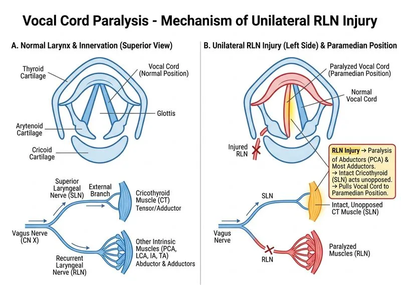 Vocal Cord Paralysis diagram