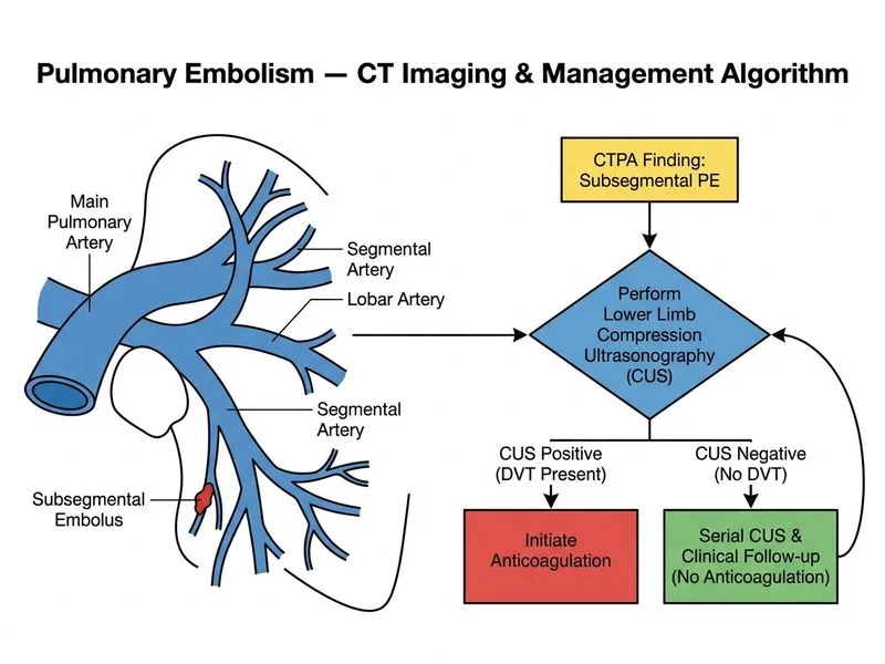 Pulmonary Embolism — CT Imaging diagram