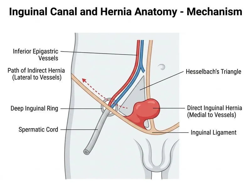 Inguinal Canal and Hernia Anatomy diagram