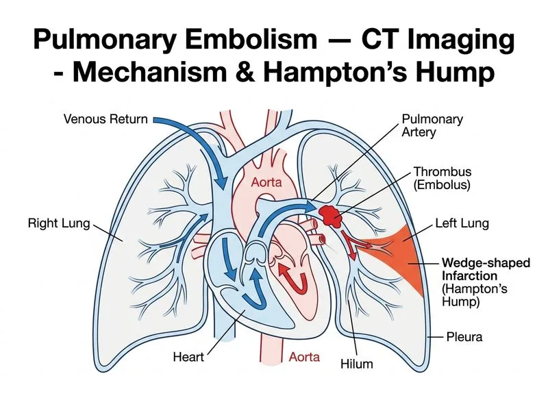 Pulmonary Embolism — CT Imaging diagram