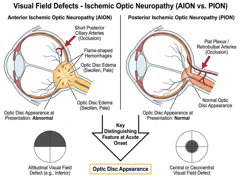 Visual Field Defects diagram