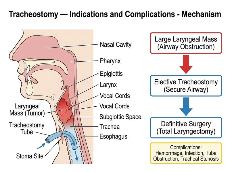 Tracheostomy — Indications and Complications diagram
