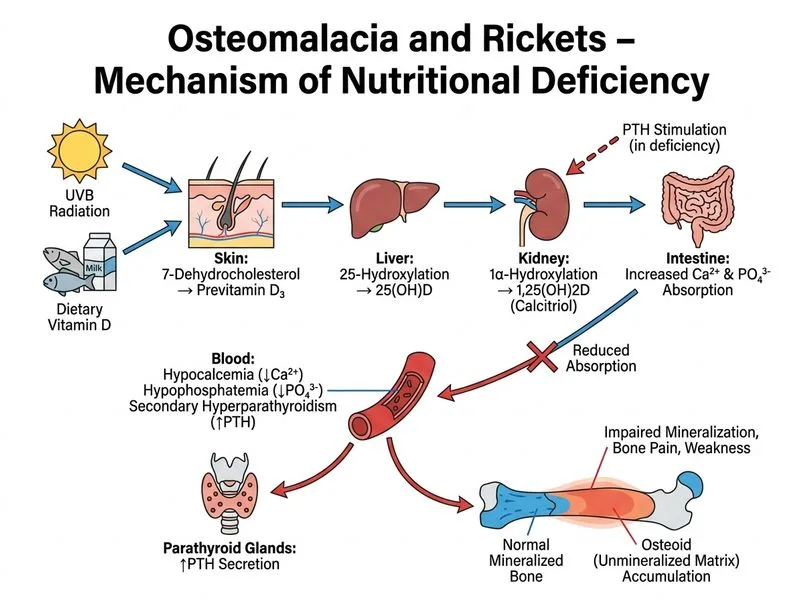 Osteomalacia and Rickets diagram